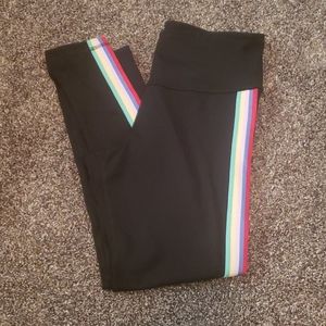 Only Navy Active Rainbow Stripe Leggings